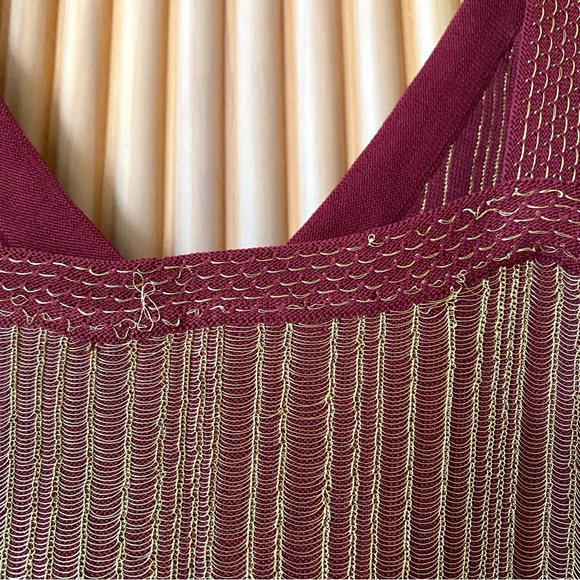 Zara gold metallic thread knit midi dress - Picture 10 of 14